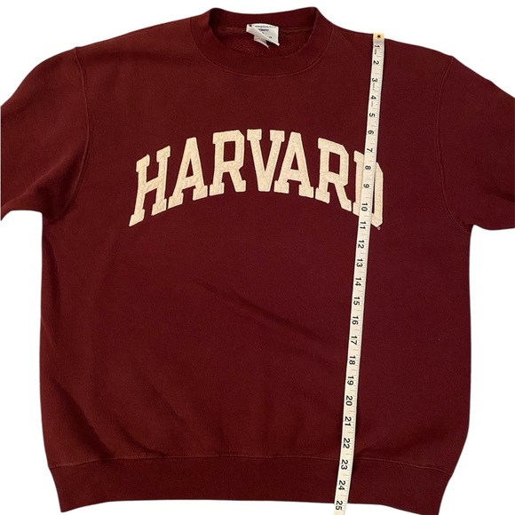 Vintage Harvard Champion Eco Authentic Terry Letter Maroon Sweatshirt Medium - Picture 10 of 13